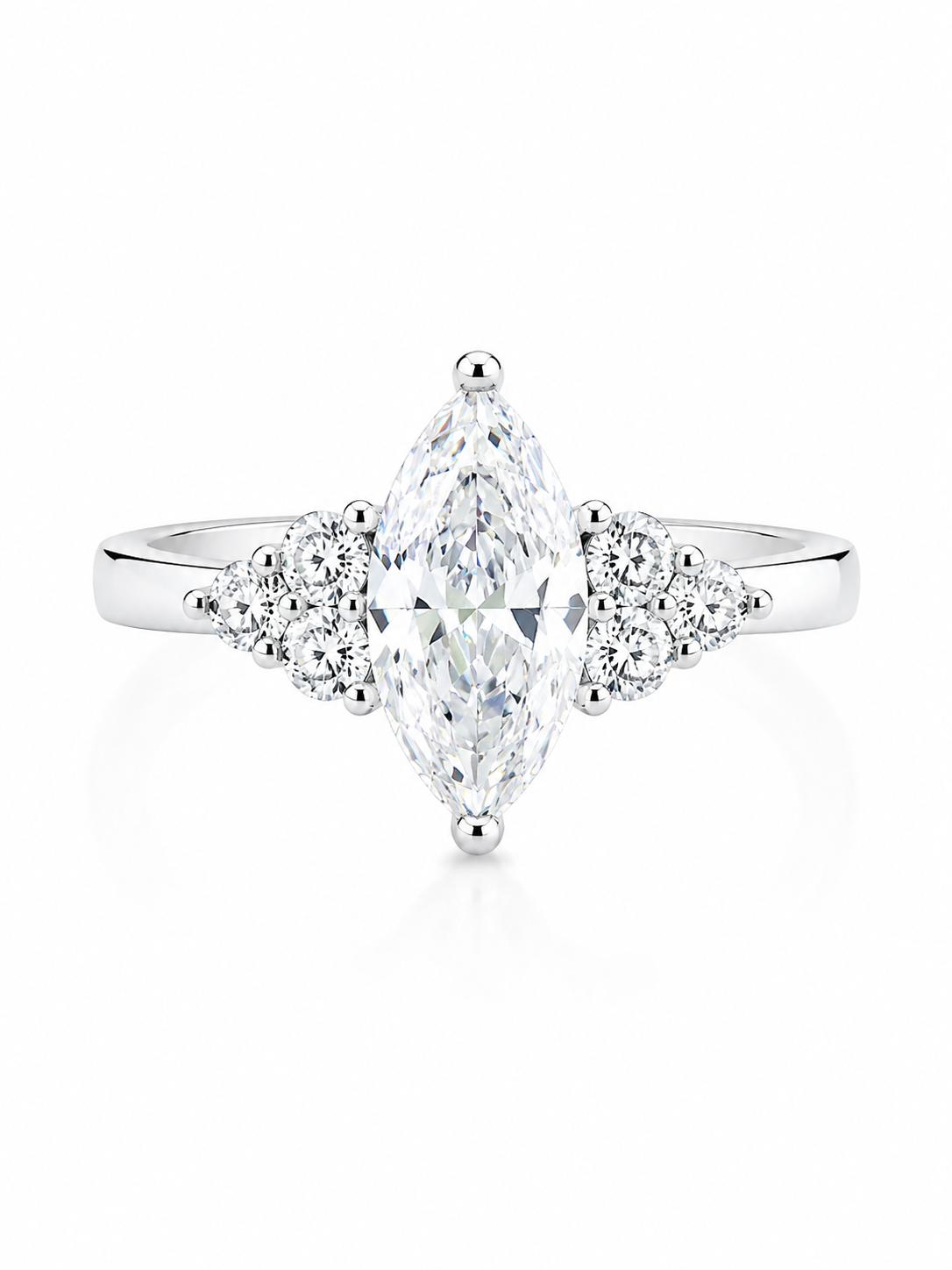 92.5 Sterling Silver Marquise Radiance Rin