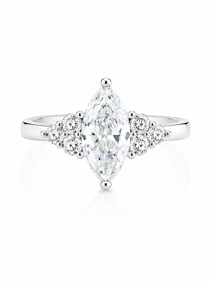 92.5 Sterling Silver Marquise Radiance Rin