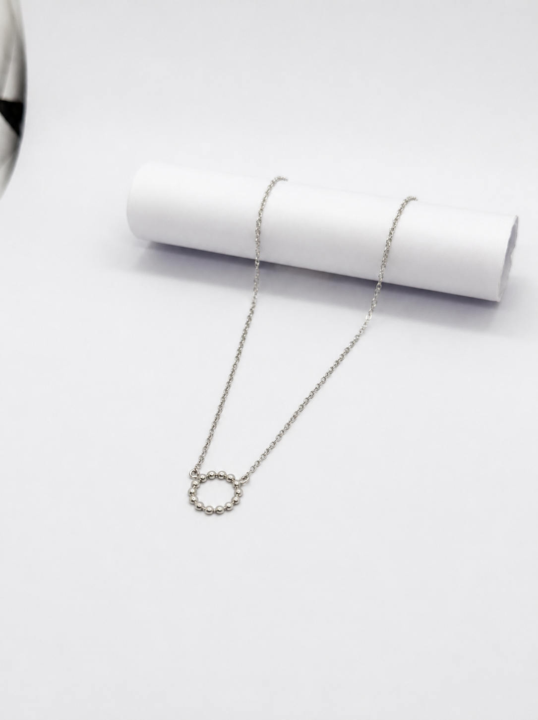 Celestial Beaded Circle Necklace