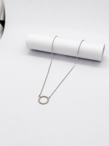 Celestial Beaded Circle Necklace
