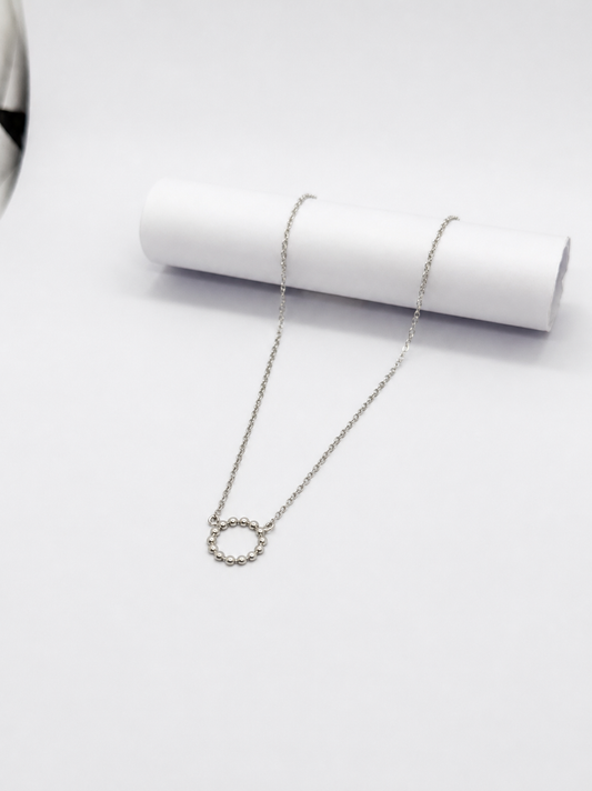 Celestial Beaded Circle Necklace