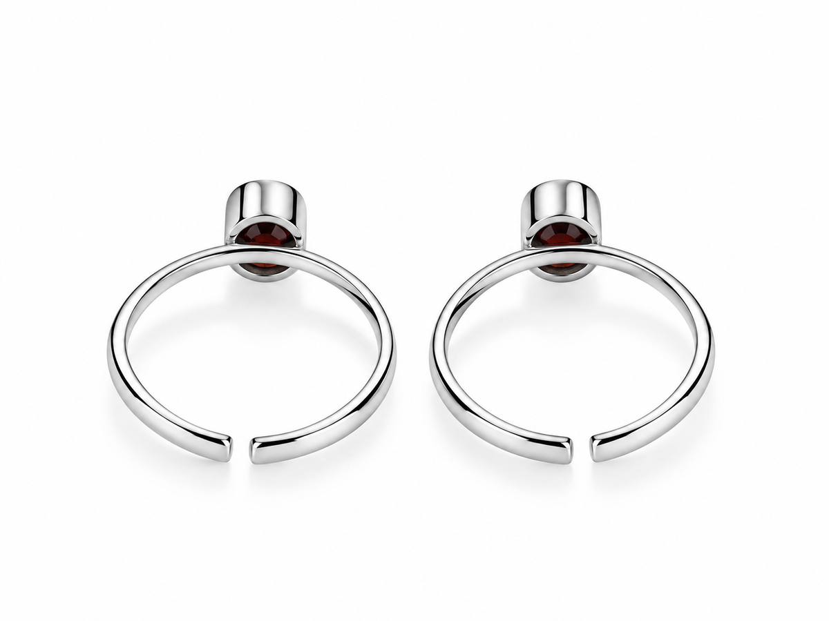 Garnet Elegance Adjustable Toe Ring