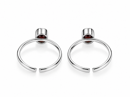 Garnet Elegance Adjustable Toe Ring