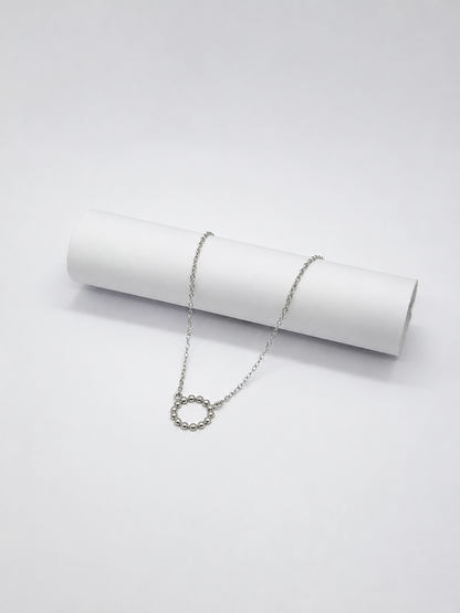 Celestial Beaded Circle Necklace