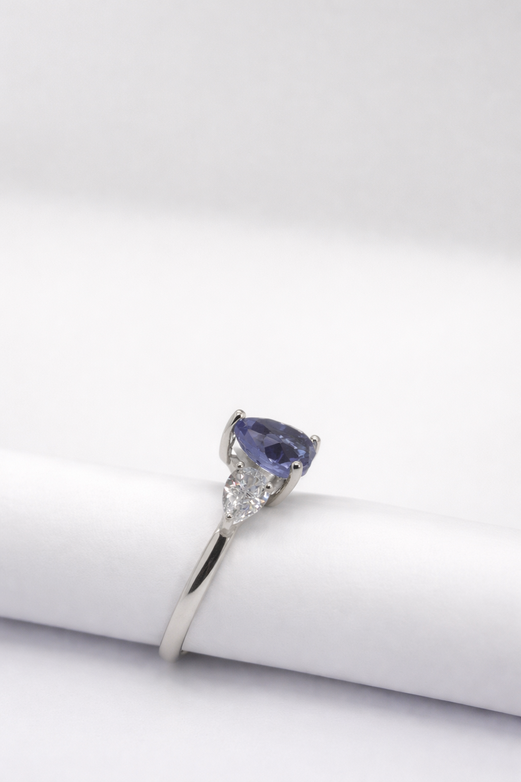 Heart-Shaped Blue Stone Elegance Ring