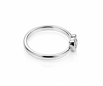 Double Heart Embrace 925 Silver Ring