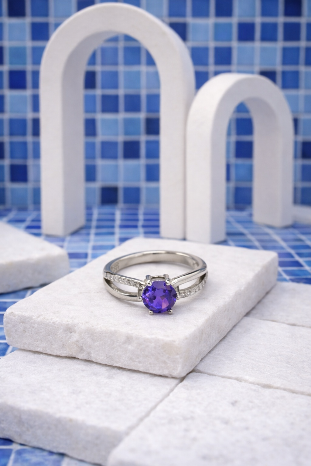 Royal Violet Spark Ring