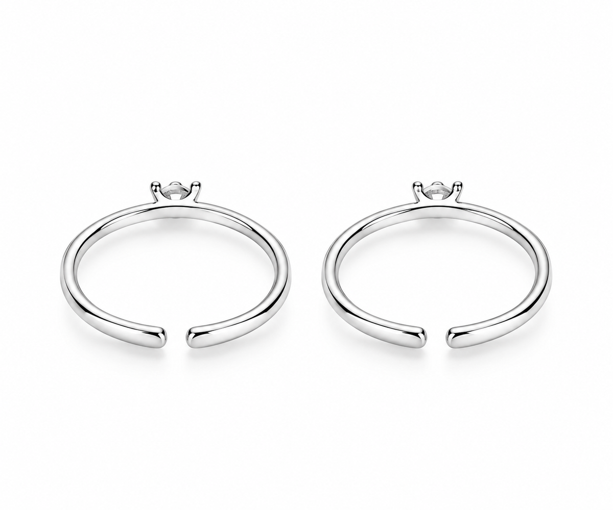 Celestial Solitaire Toe Ring