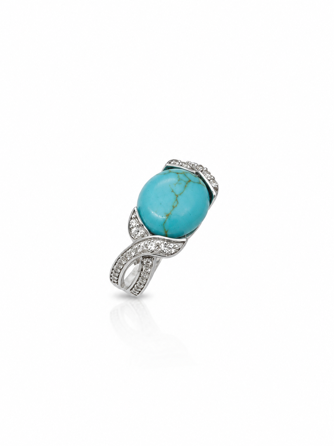 Turquoise Elegance Crisscross Ring