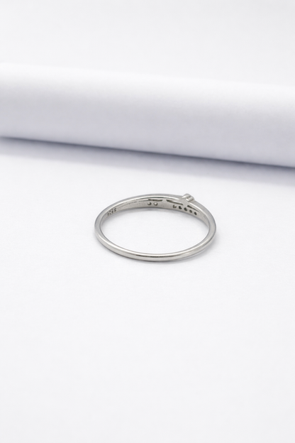 Elegant Dual Heart Silver Ring
