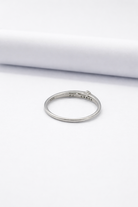 Elegant Dual Heart Silver Ring