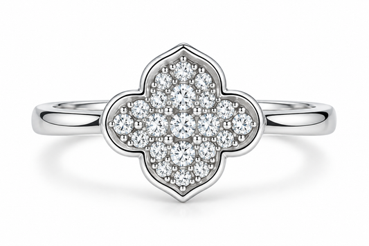 Crystal Clover Elegance Ring