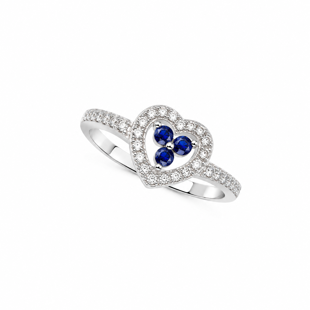 Midnight Heart Halo Ring