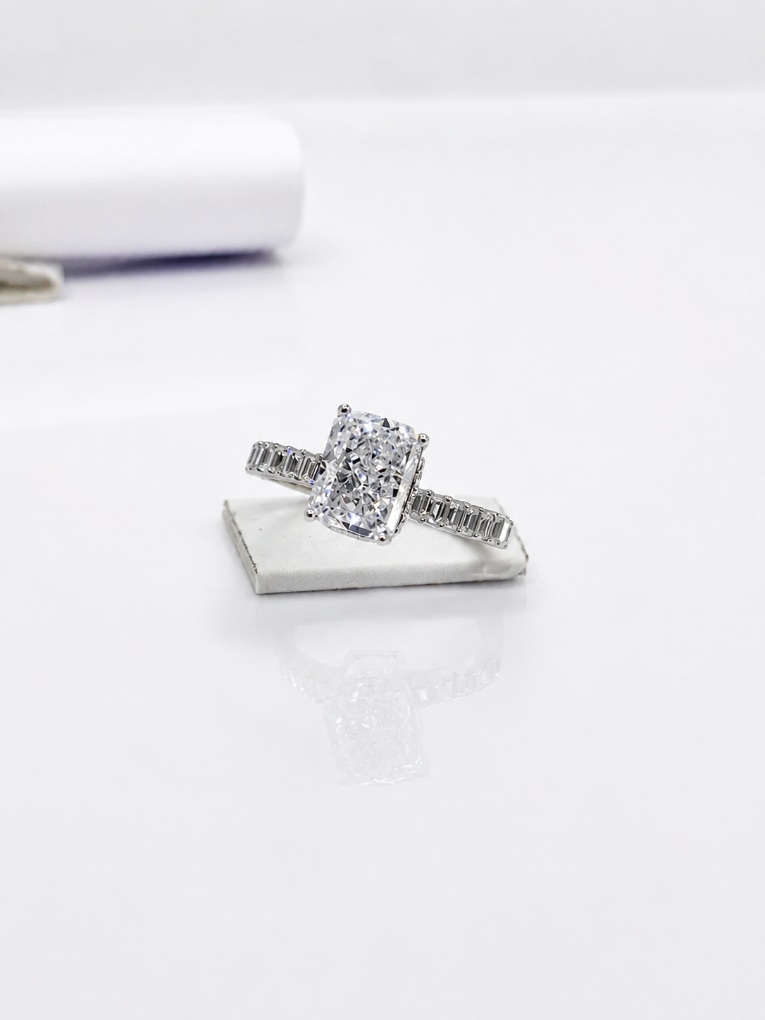 Radiant Majesty Emerald Cut Ring