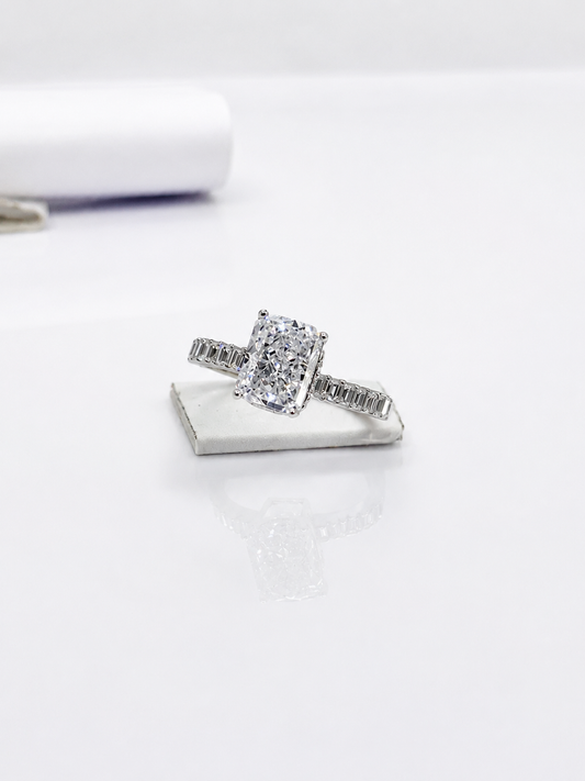 Radiant Majesty Emerald Cut Ring