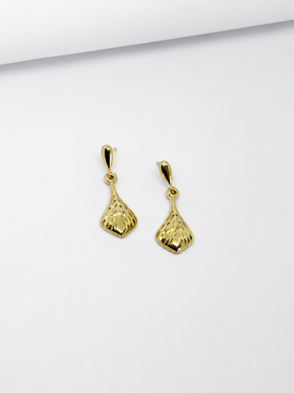 Golden Drop Dangle -92.5 silver Earrings