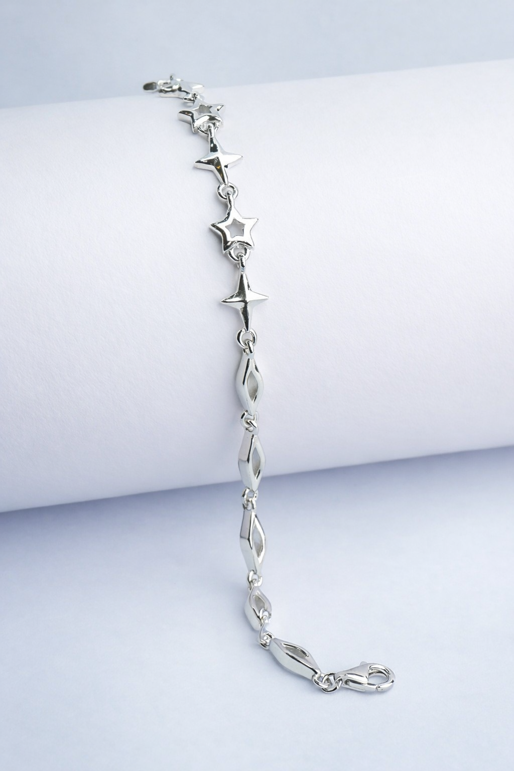Silver Star Link Bracelet