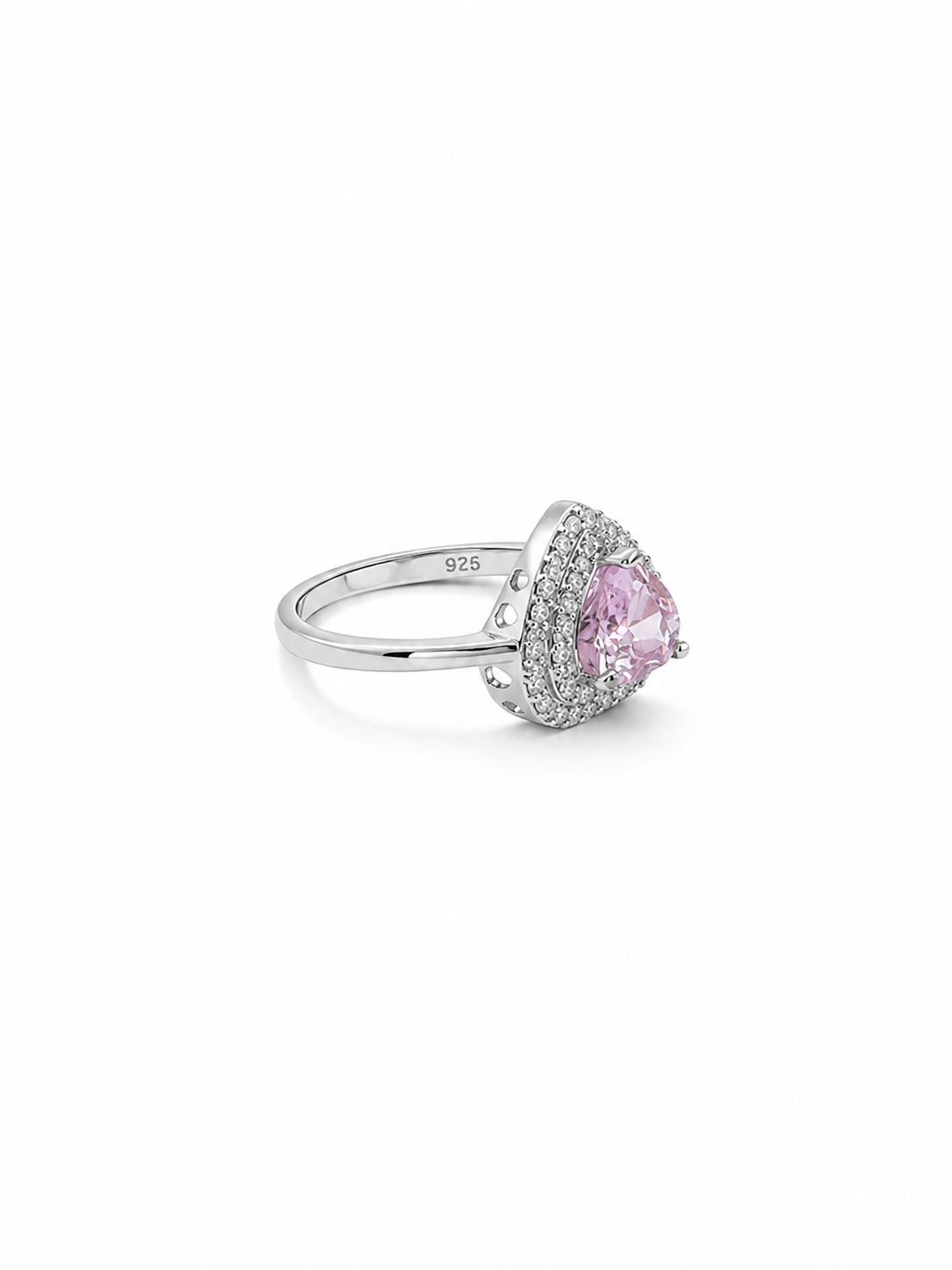 Blush Heart Halo Ring