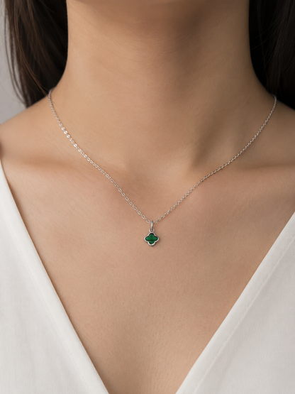 Emerald Clover Grace Pendant Necklace