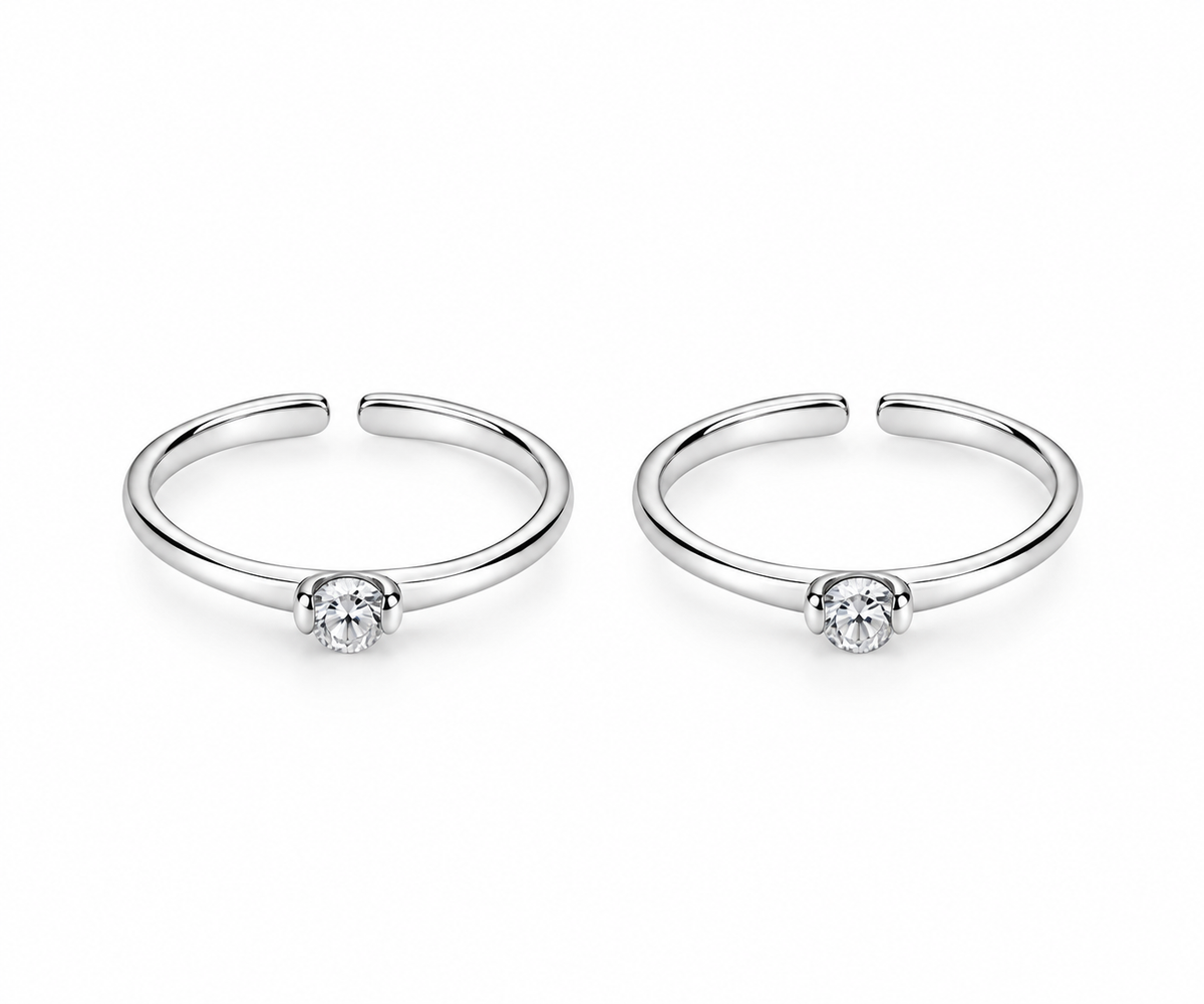 Celestial Solitaire Toe Ring