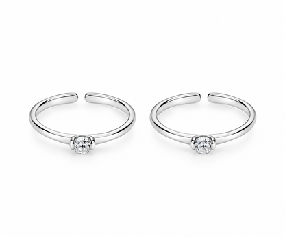 Celestial Solitaire Toe Ring