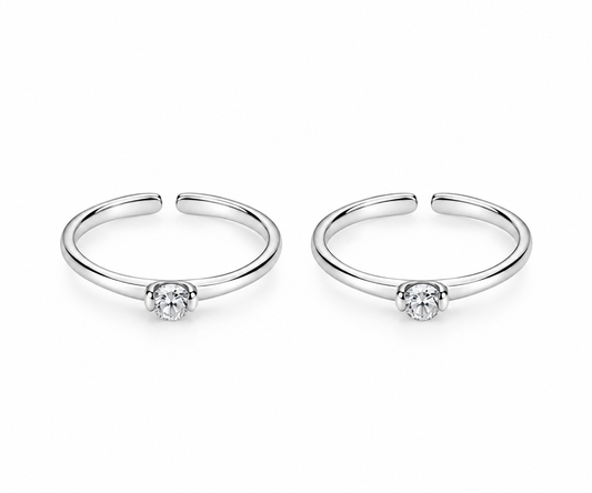 Celestial Solitaire Toe Ring