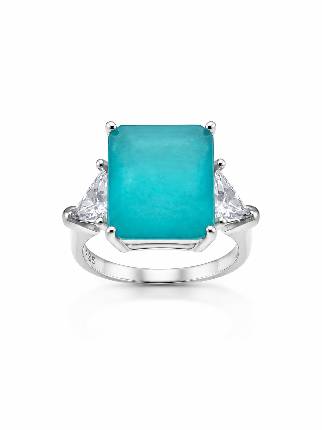 Aqua Majesty Emerald-Cut Statement Ring