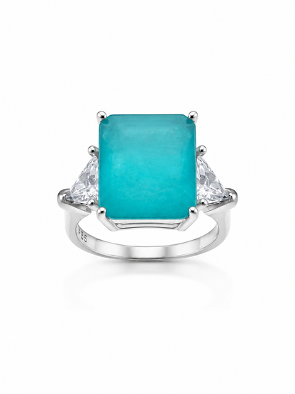 Aqua Majesty Emerald-Cut Statement Ring