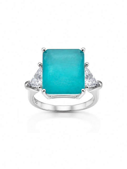 Aqua Majesty Emerald-Cut Statement Ring