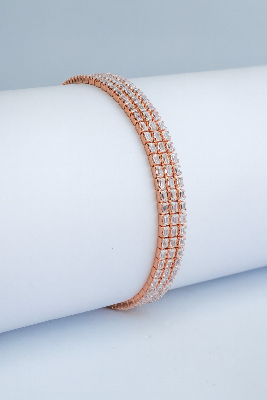 Triple Row Crystal Elegance Bracelet
