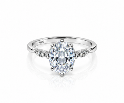 Oval Halo Sparkle Ring