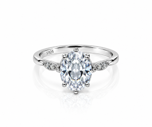 Oval Halo Sparkle Ring