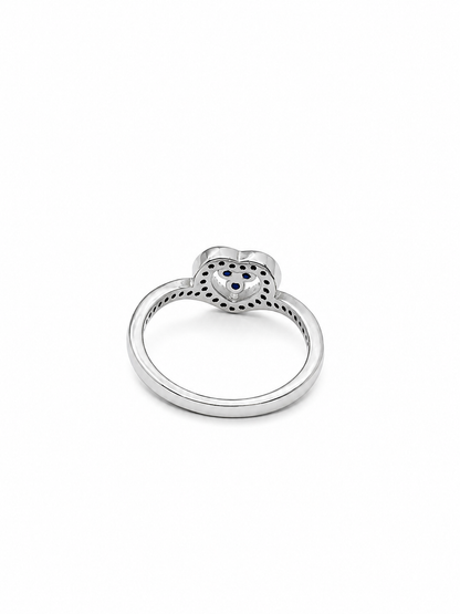 Midnight Heart Halo Ring