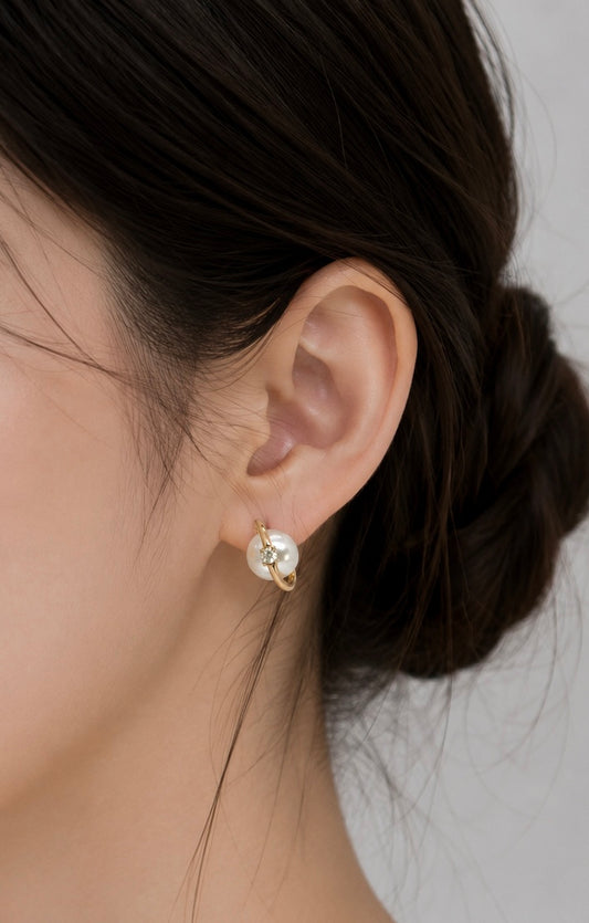Pearl Twist Luxe silver -92.5 Earrings