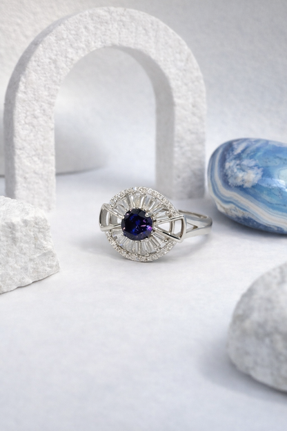 Midnight Halo Radiance Ring
