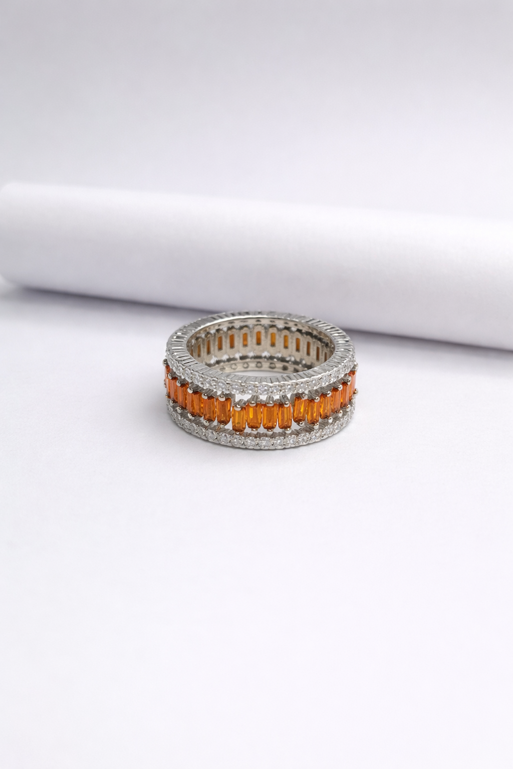Fiery Baguette Elegance Ring