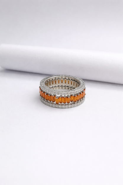 Fiery Baguette Elegance Ring