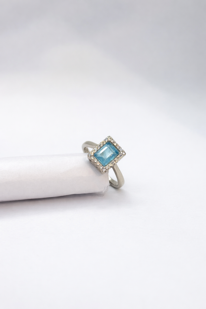 Blue Radiance Halo Ring
