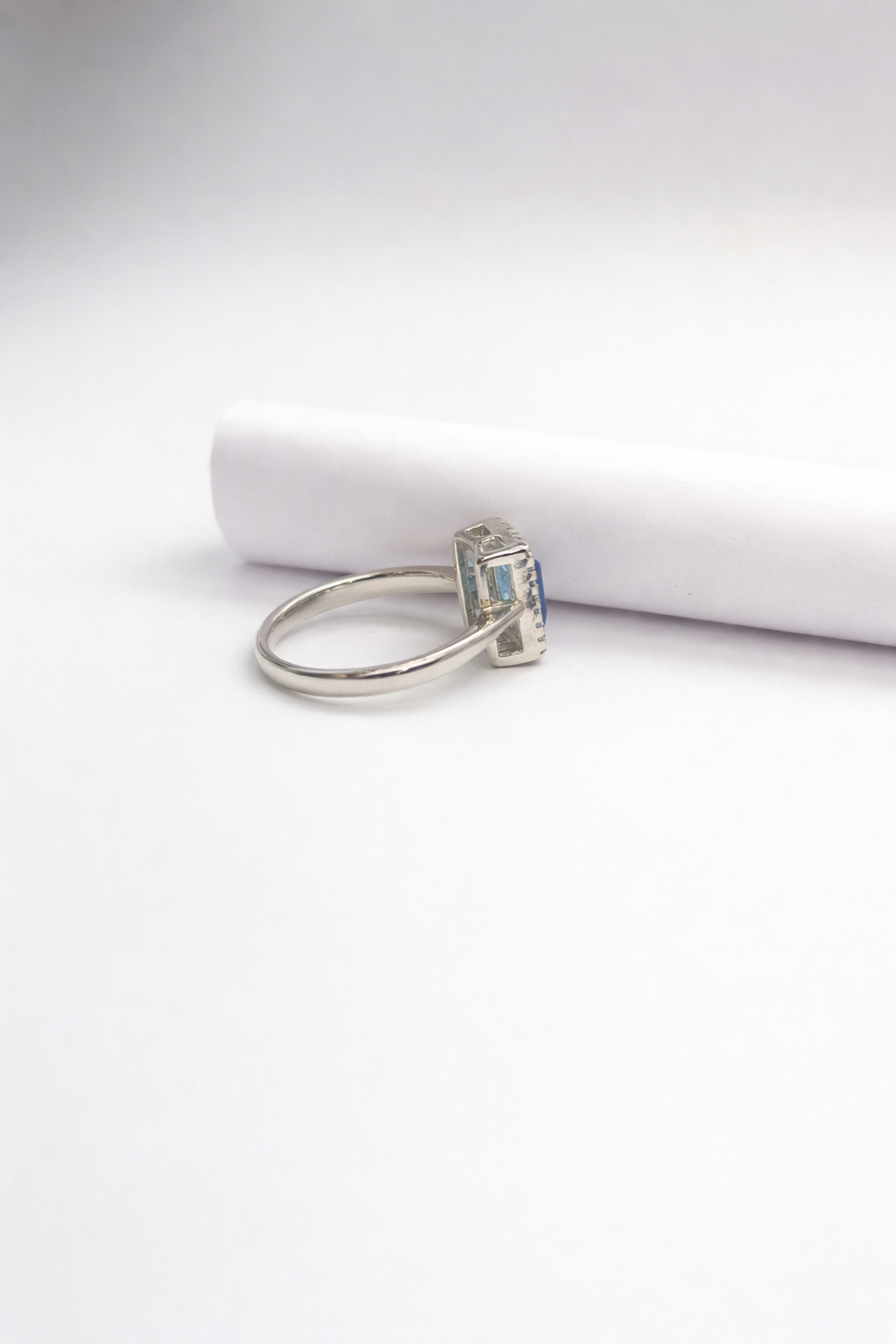 Blue Radiance Halo Ring