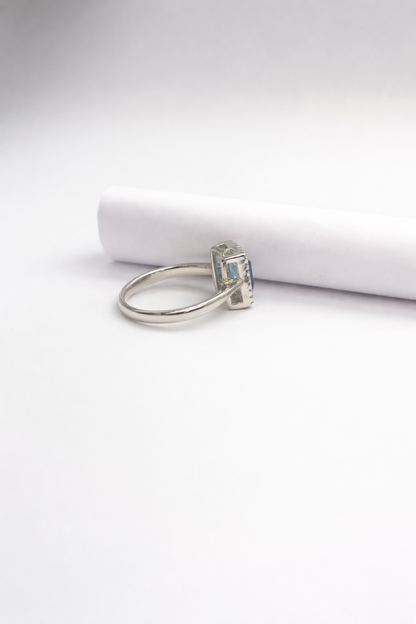 Blue Radiance Halo Ring