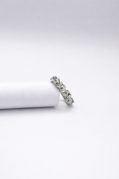 Ethereal Spark Cluster Ring – 925 Silver