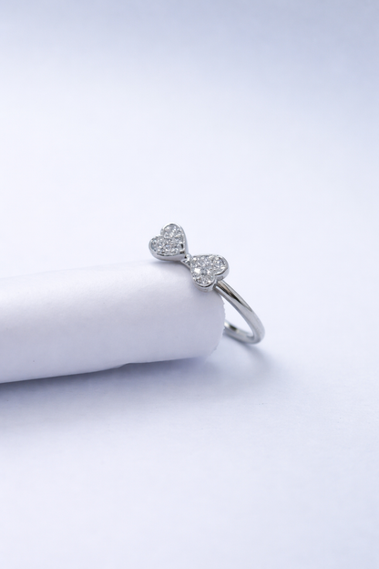 Twin Heart Sparkle Ring