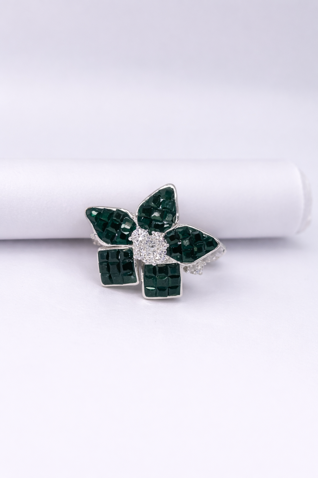 Emerald Bloom Statement Ring