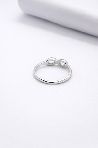 Infinity Silver Ring – Minimal Elegance