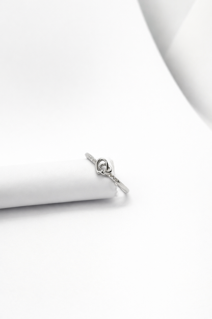Minimal Knot Shivara Silver Ring
