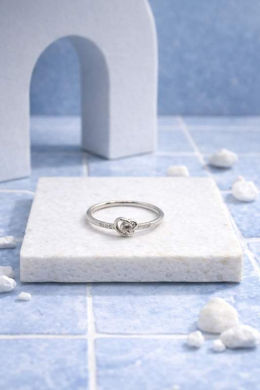 Minimal Knot Shivara Silver Ring