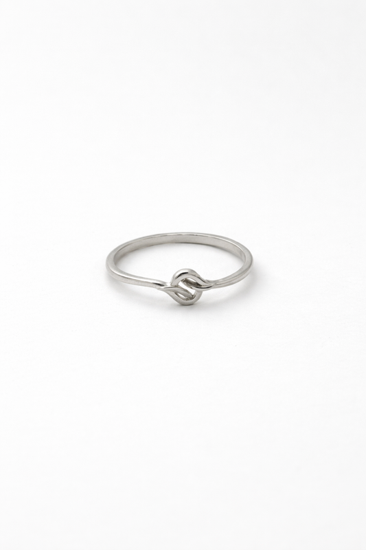 Elegant Infinity Shivara Knot Silver Ring