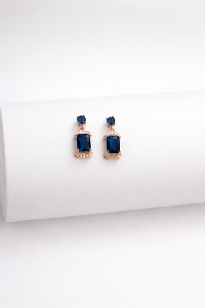 Royal Sapphire Shivara Drop Necklace Set