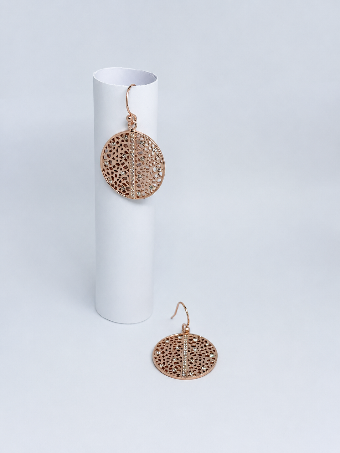Shivara 92.5 silver-Luna Spark Filigree Drop Earrings