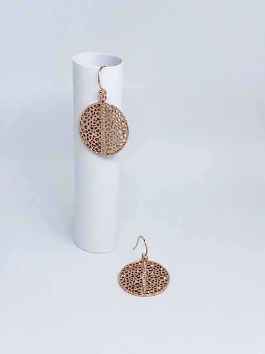 Shivara 92.5 silver-Luna Spark Filigree Drop Earrings